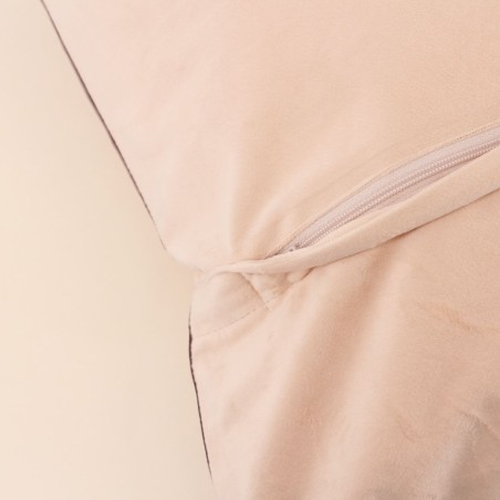 Coussin teckel velours marron beige 45x45cm | Hashtag Déco