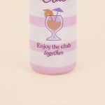 Vase bouteille rayé céramique beige rose 24cm | Hashtag Déco