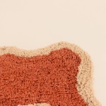 Tapis de bain AMOUR en coton terracotta 50x80cm | Hashtag Déco