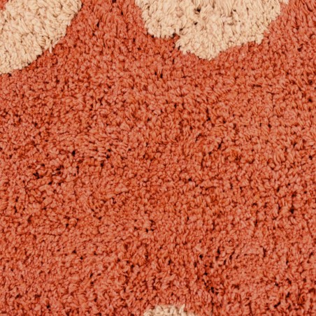 Tapis de bain AMOUR en coton terracotta 50x80cm | Hashtag Déco