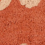 Tapis de bain AMOUR en coton terracotta 50x80cm | Hashtag Déco