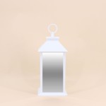 Lanterne blanche LED 30cm en métal | Hashtag Déco