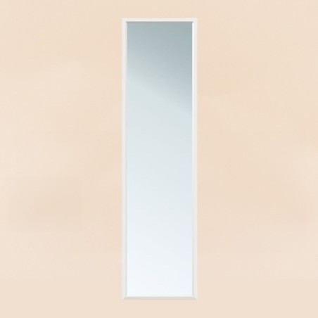 Miroir de porte contour blanc 124x34cm