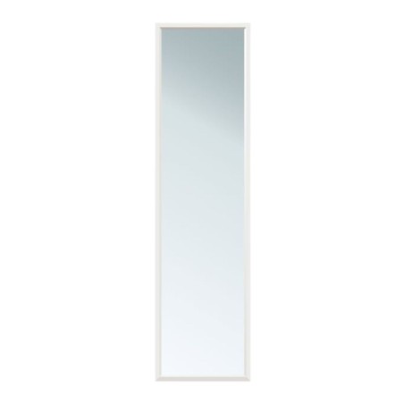 Miroir de porte contour blanc 124x34cm