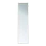 Miroir de porte contour blanc 124x34cm