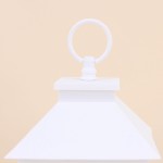 Lanterne blanche LED 30cm en métal | Hashtag Déco