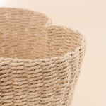 Panier en corde trèfle beige 25x18cm | Hashtag Déco