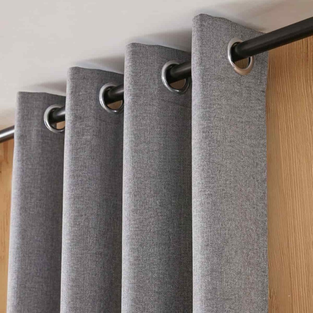 Rideau occultant gris en tissu 140x240cm | Hashtag Déco