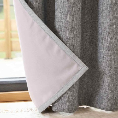 Rideau occultant gris en tissu 140x240cm | Hashtag Déco