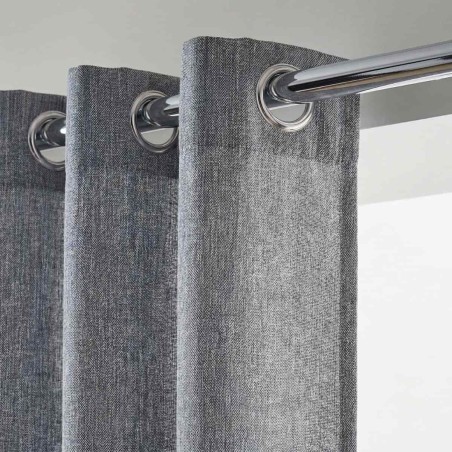 Rideau coton noir élégant 140x250 cm | Hashtag Déco
