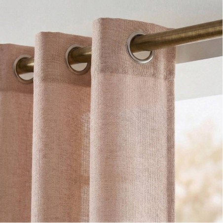 Rideau tamisant coton flammé neutre 140x250cm | Hashtag Déco