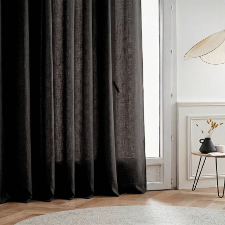 Rideau tamisant coton flammé neutre 140x250cm | Hashtag Déco