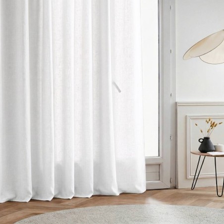 Rideau tamisant coton flammé neutre 140x250cm | Hashtag Déco