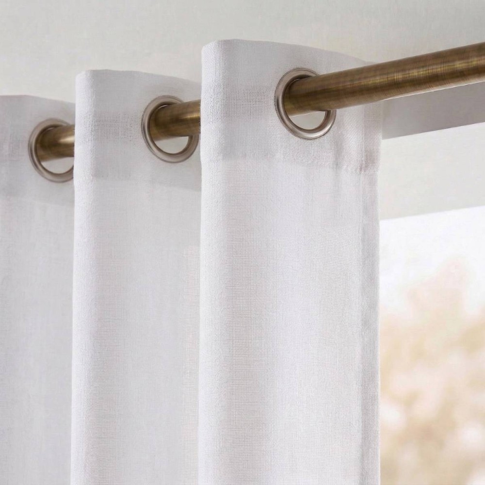 Rideau tamisant coton flammé neutre 140x250cm | Hashtag Déco