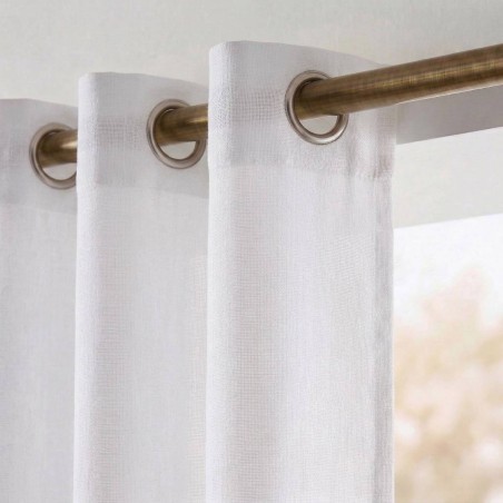Rideau tamisant coton flammé neutre 140x250cm | Hashtag Déco