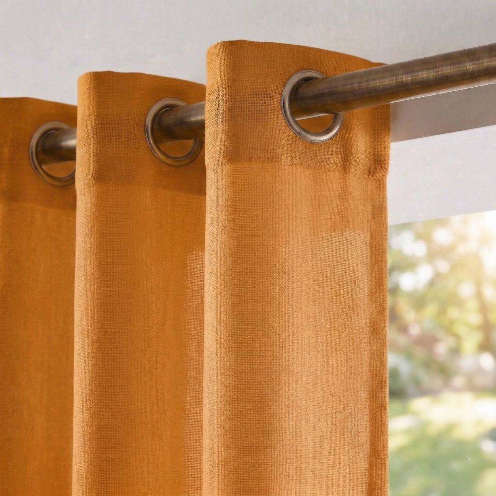 Rideau tamisant coton flammé neutre 140x250cm | Hashtag Déco