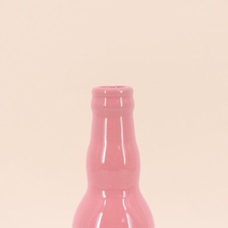 Vase bouteille rose en céramique 22cm | Hashtag Déco