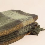 Plaid écossais vert et moutarde en coton | Hashtag Déco