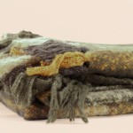 Plaid écossais vert et moutarde en coton | Hashtag Déco