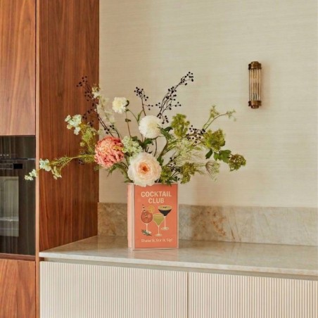 Vase livre en dolomite orange 18cm | Hashtag Déco