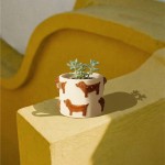Cache-pot teckels en dolomite beige 14cm | Hashtag Déco