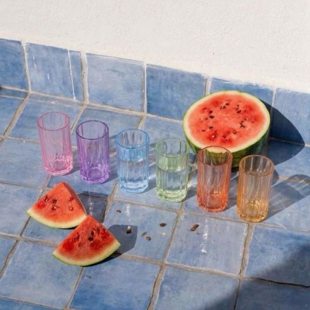 Set de 6 verres colorés en verre | Hashtag Déco