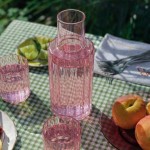 Carafe en verre coloré avec verre assorti | Hashtag Déco