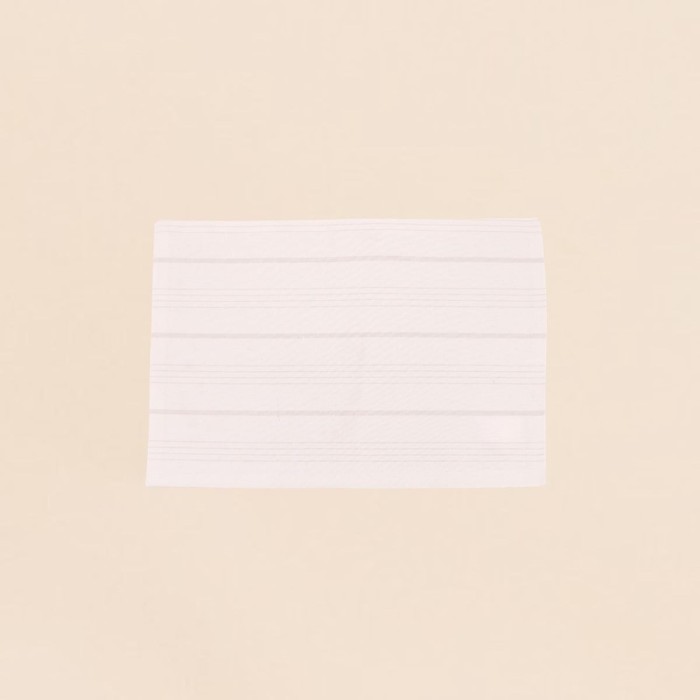 Set de table rayé beige en coton 33x48cm | Hashtag Déco