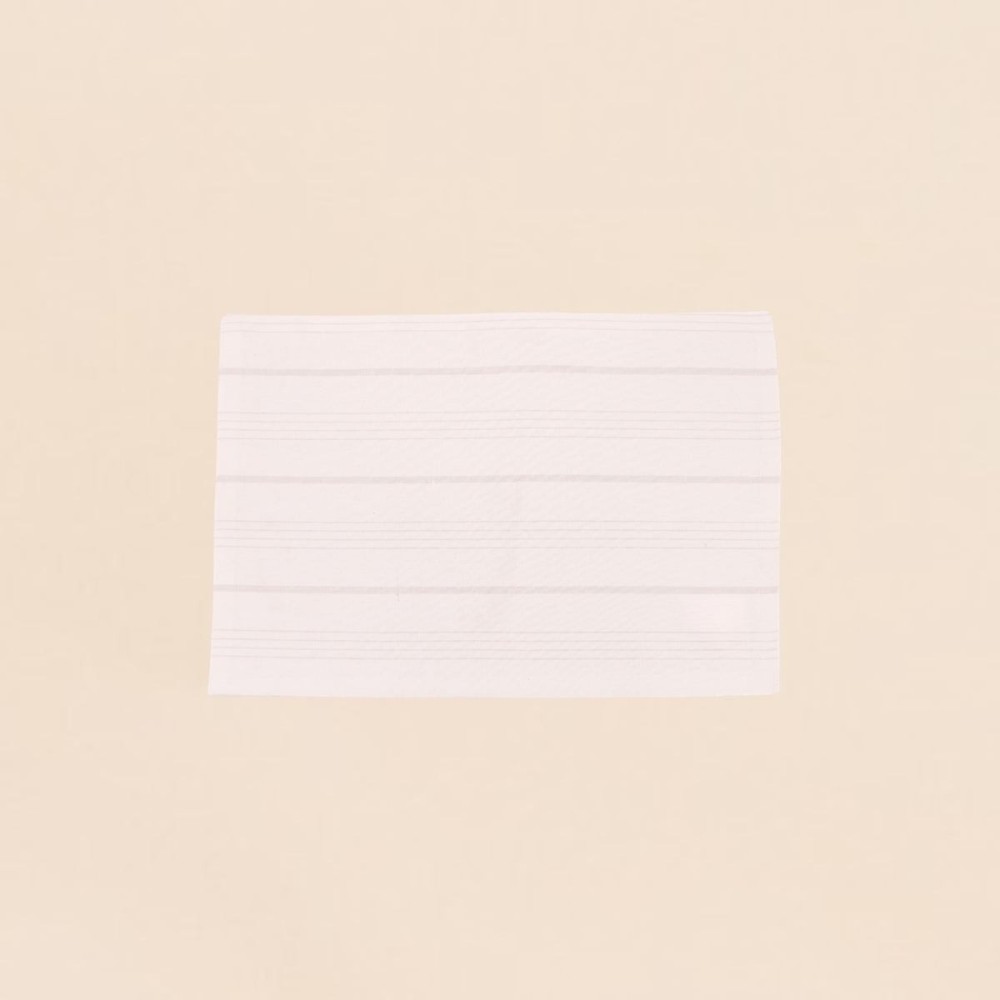 Set de table rayé beige en coton 33x48cm | Hashtag Déco