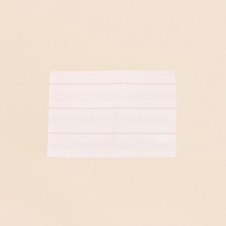 Set de table rayé beige en coton 33x48cm | Hashtag Déco