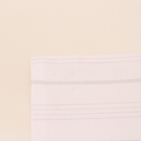 Set de table rayé beige en coton 33x48cm | Hashtag Déco