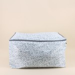 Housse de rangement en tissu motifs bleu 54x43cm | Hashtag Déco