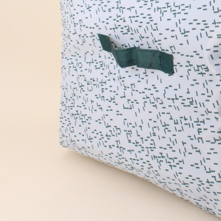 Housse de rangement en tissu motifs bleu 54x43cm | Hashtag Déco