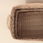 Set de 3 paniers en jonc de mer avec poignées | Hashtag Déco