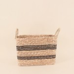 Panier en jonc de mer naturel avec poignées | Hashtag Déco