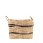Panier jonc de mer rectangulaire naturel 37x27cm | Hashtag Déco