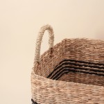 Panier en jonc de mer avec poignées | Hashtag Déco