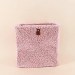 Cube de rangement bouclette beige 31x31x31cm | Hashtag Déco