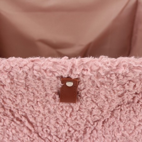 Cube de rangement bouclette beige 31x31x31cm | Hashtag Déco