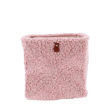 Cube de rangement bouclette beige 31x31x31cm | Hashtag Déco