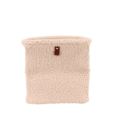 Cube de rangement bouclette beige 31x31x31cm | Hashtag Déco