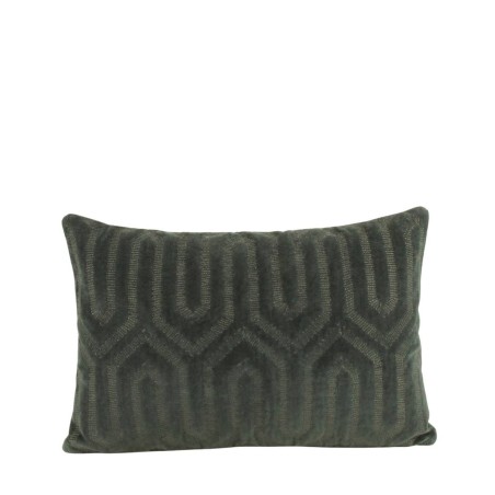 Coussin géométrique vert en coton 30x50 cm | Hashtag Déco