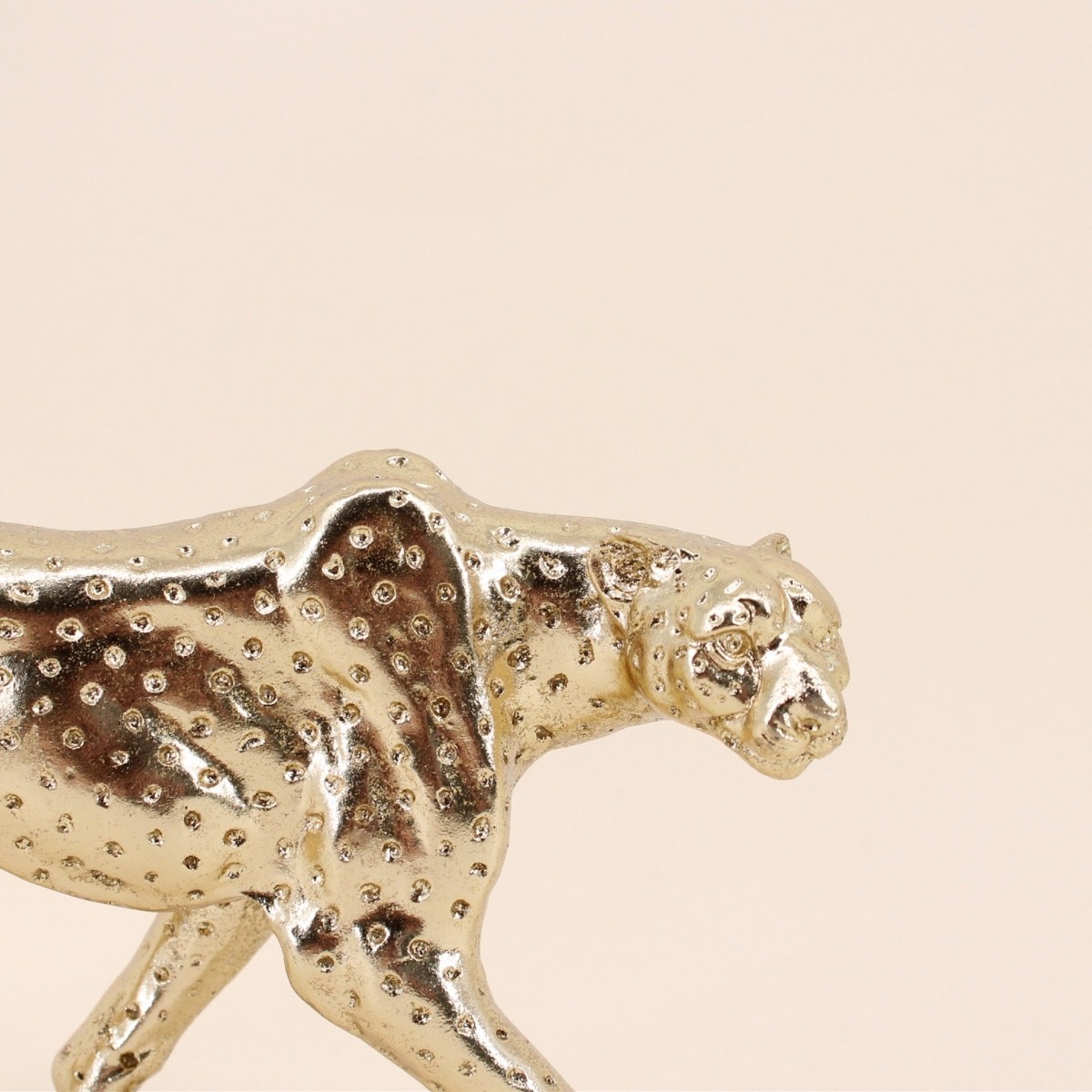 Vase panthère en résine et doré