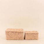 Lot de 2 boites en corde papier beige | Hashtag Déco