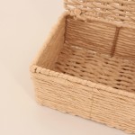 Lot de 2 boites en corde papier beige | Hashtag Déco