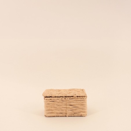 Lot de 2 boites en corde papier beige | Hashtag Déco