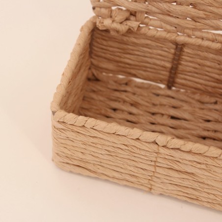 Lot de 2 boites en corde papier beige | Hashtag Déco