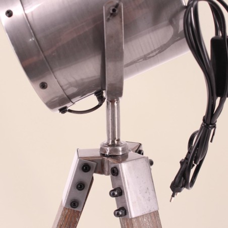 Lampe projecteur métal gris Zerela | Hashtag Déco