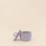 Panier en corde coton noir et blanc 13x20cm | Hashtag Déco