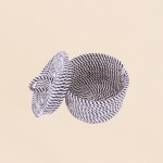 Panier en corde coton noir et blanc 13x20cm | Hashtag Déco